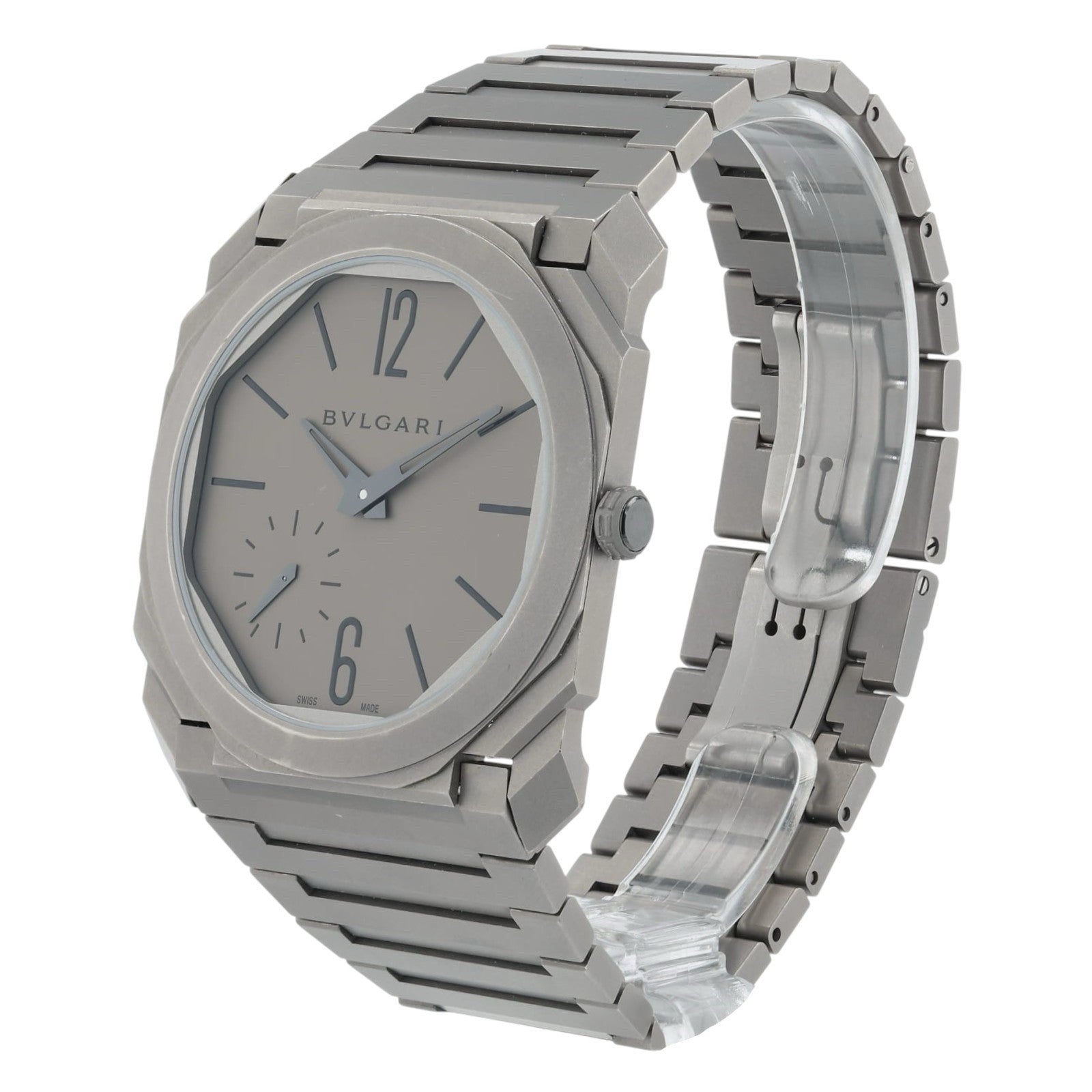 Bvlgari Octo Finissimo Titanium Grey Dial 40mm Automatic Men's Watch BGO40TXT