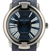 Roger Dubuis Velvet Blue Dial 18k White Gold 36mm Auto Women's Watch DBVE0048