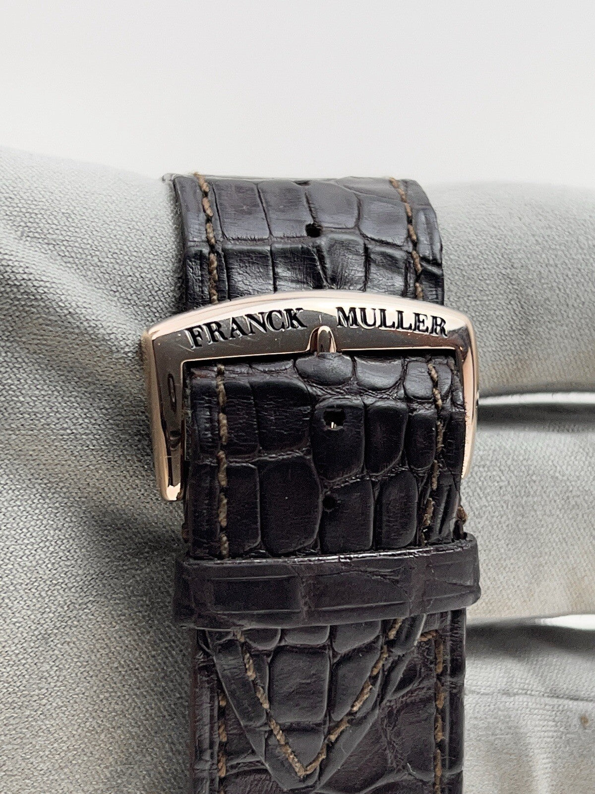 Franck Muller Long Island 18k Rose Gold 36mm Silver Dial Automatic Watch 1000SC