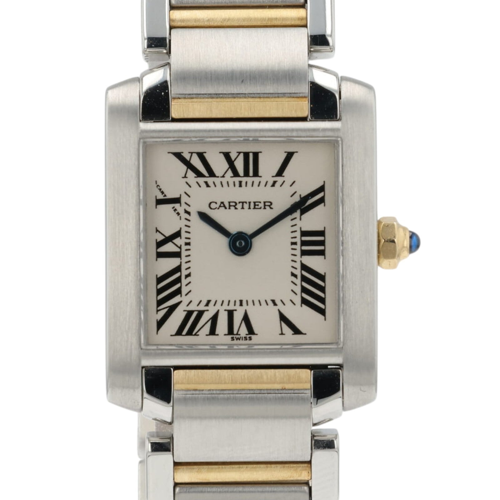 Cartier Tank Francaise Silver Color Dial Gold & Steel 20mm Quartz W51007Q4