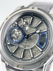 NEW Louis Moinet Super Moon Steel Silver Dial 45mm Automatic Men's Watch