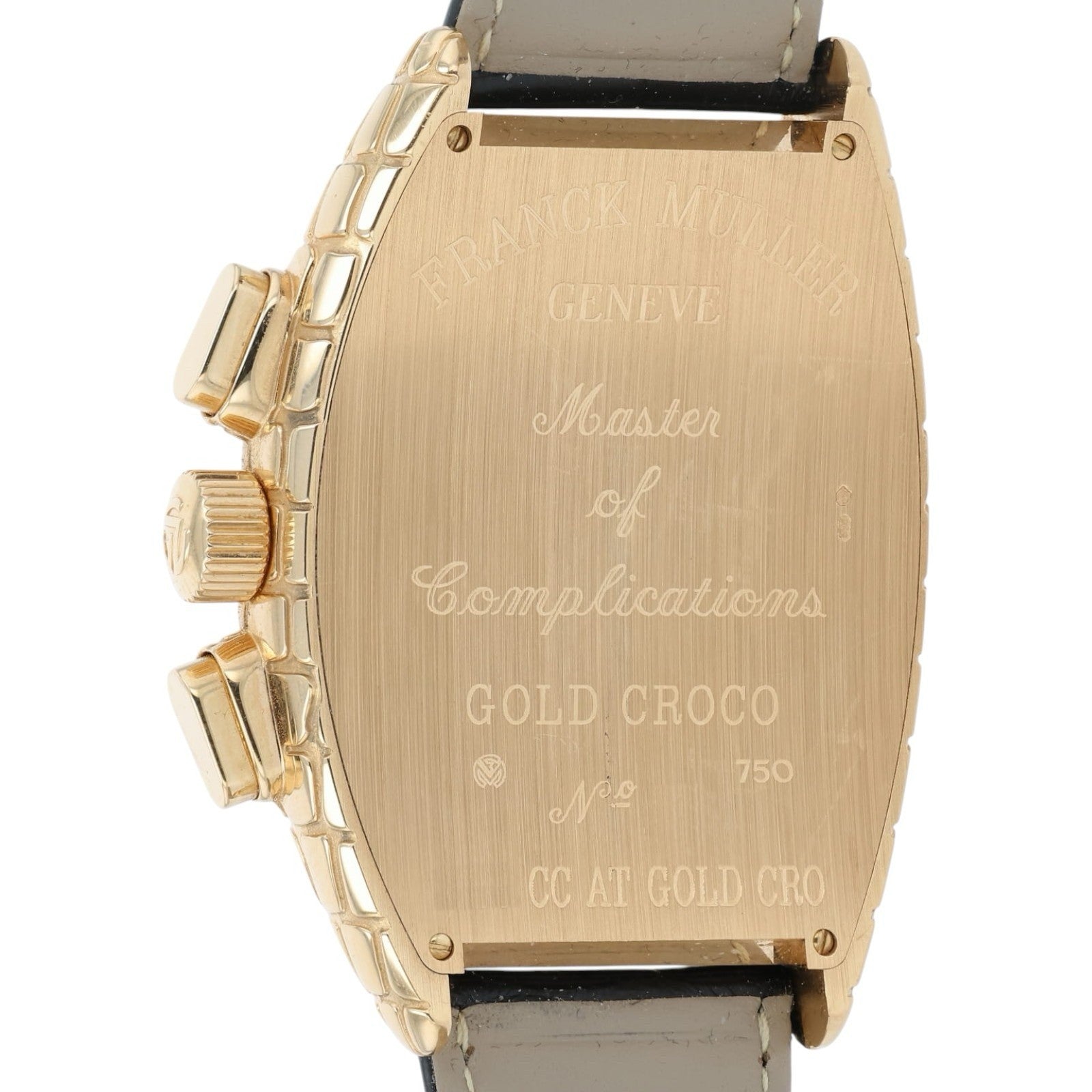 Franck Muller Chronograph 18k Rose Gold 39mm Gold Dial Automatic Mens Watch 9880