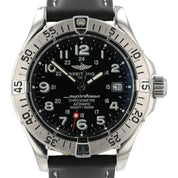 Breitling Superocean Black Dial Stainless Steel 42mm Automatic Mens A17360