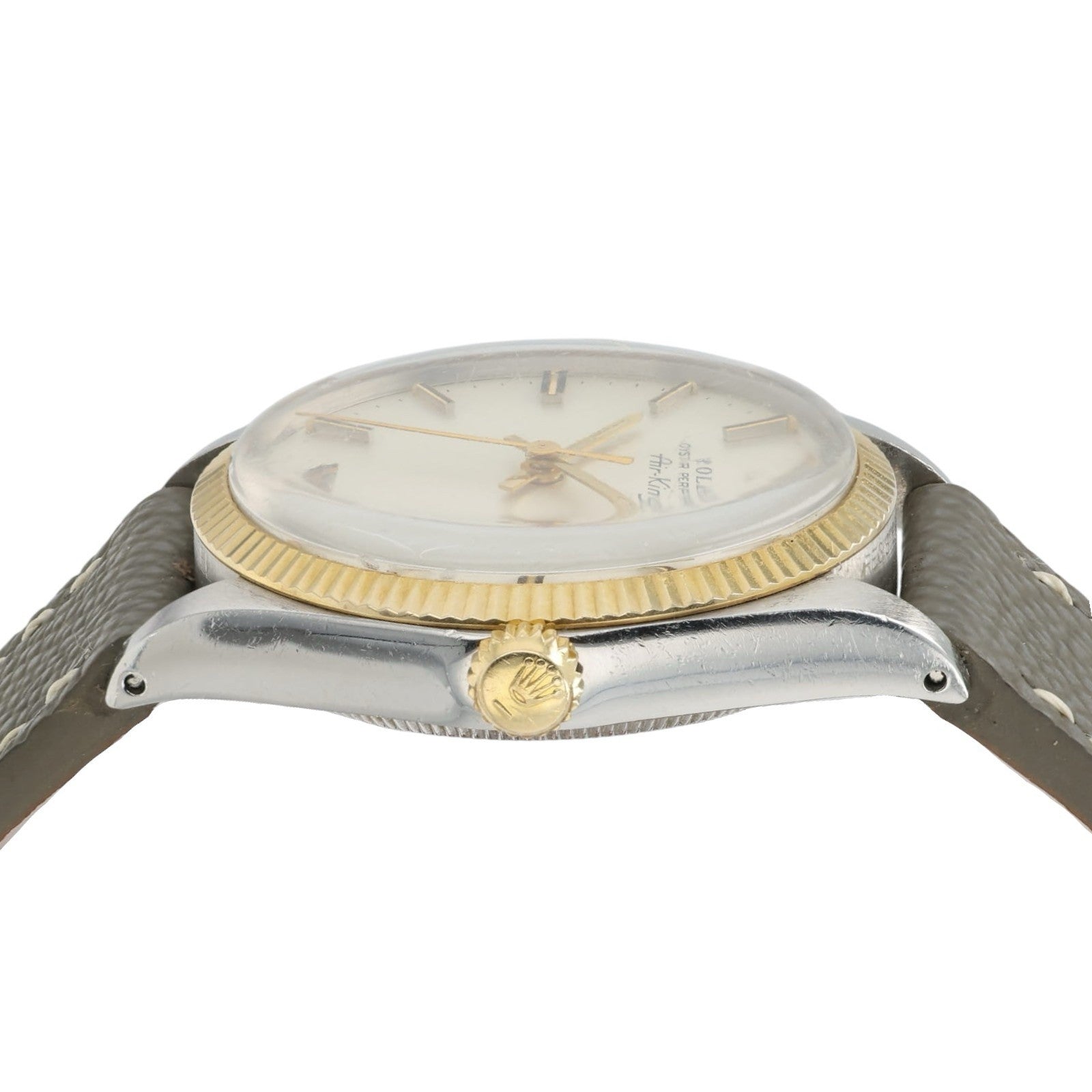 Rolex Air King Silver Dial Gold & Steel 34mm Automatic Movement Mens Watch 5501