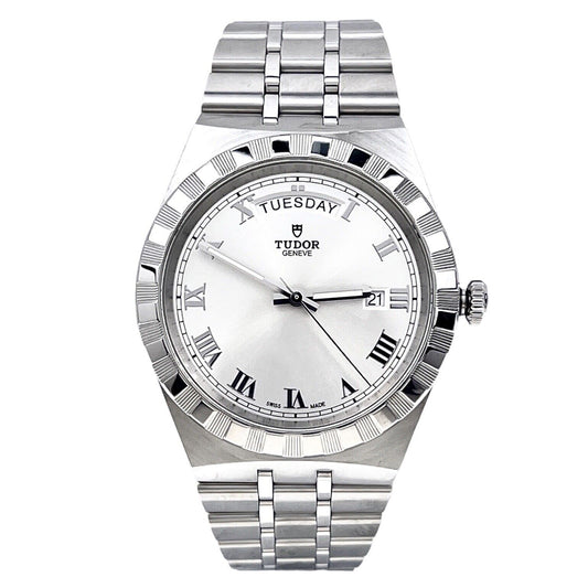 Tudor Royal Day Date Automatic 41mm Steel Silver Dial Men's Watch - 28600