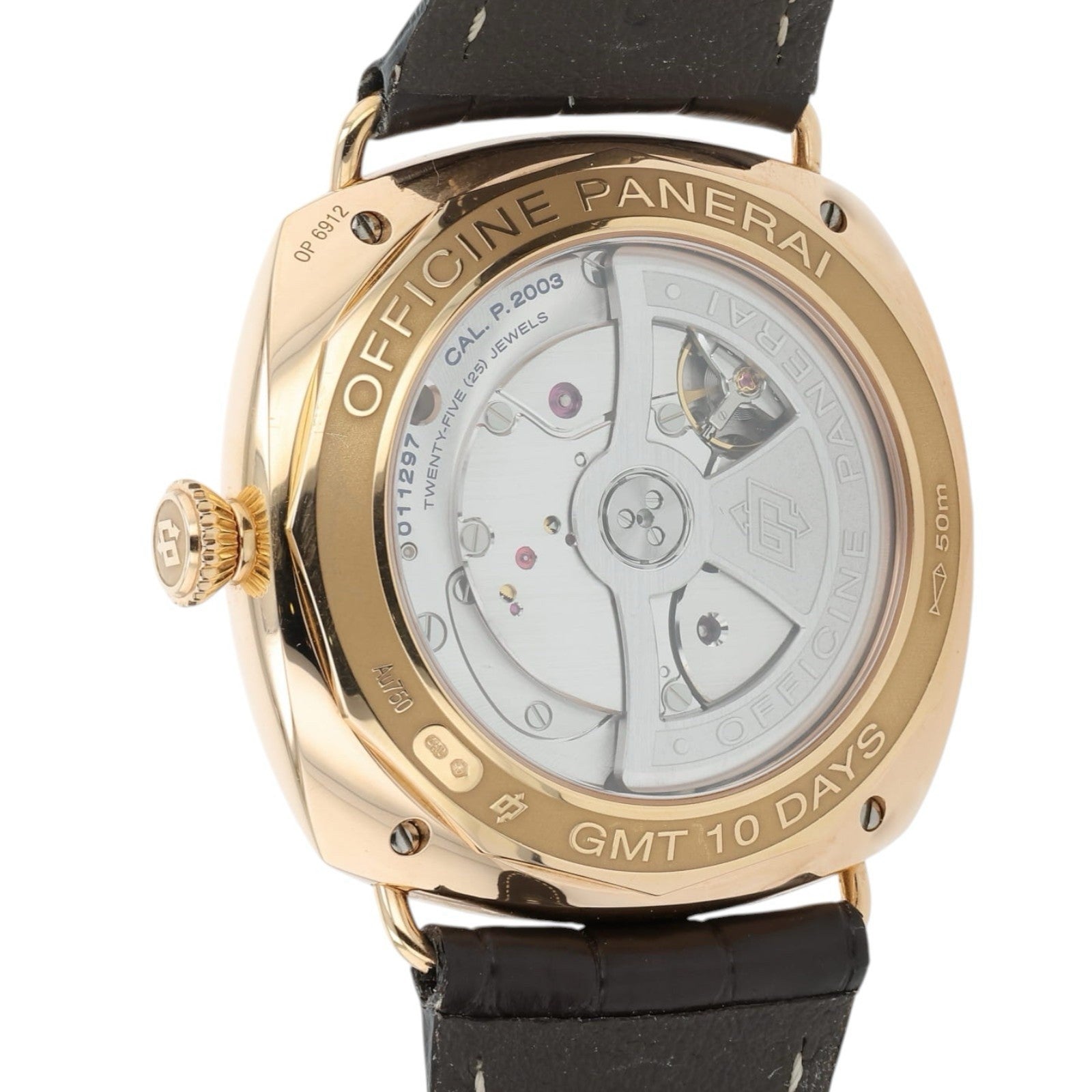 Panerai Luminor Oro Rosso Brown Dial 18k Rose Gold 45mm Automatic Mens PAM00497