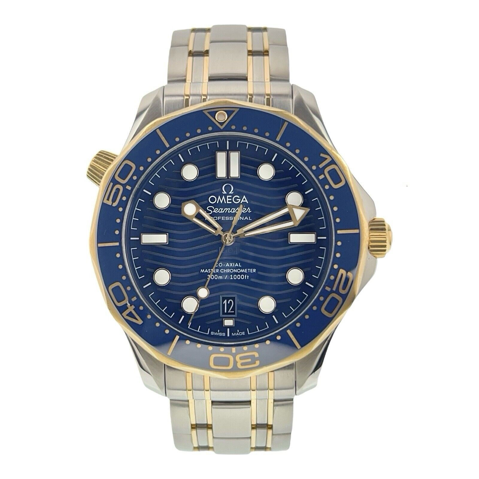 Omega Seamaster Diver 300m Steel & Gold Blue Dial 42mm Watch 210.20.42.20.03.001