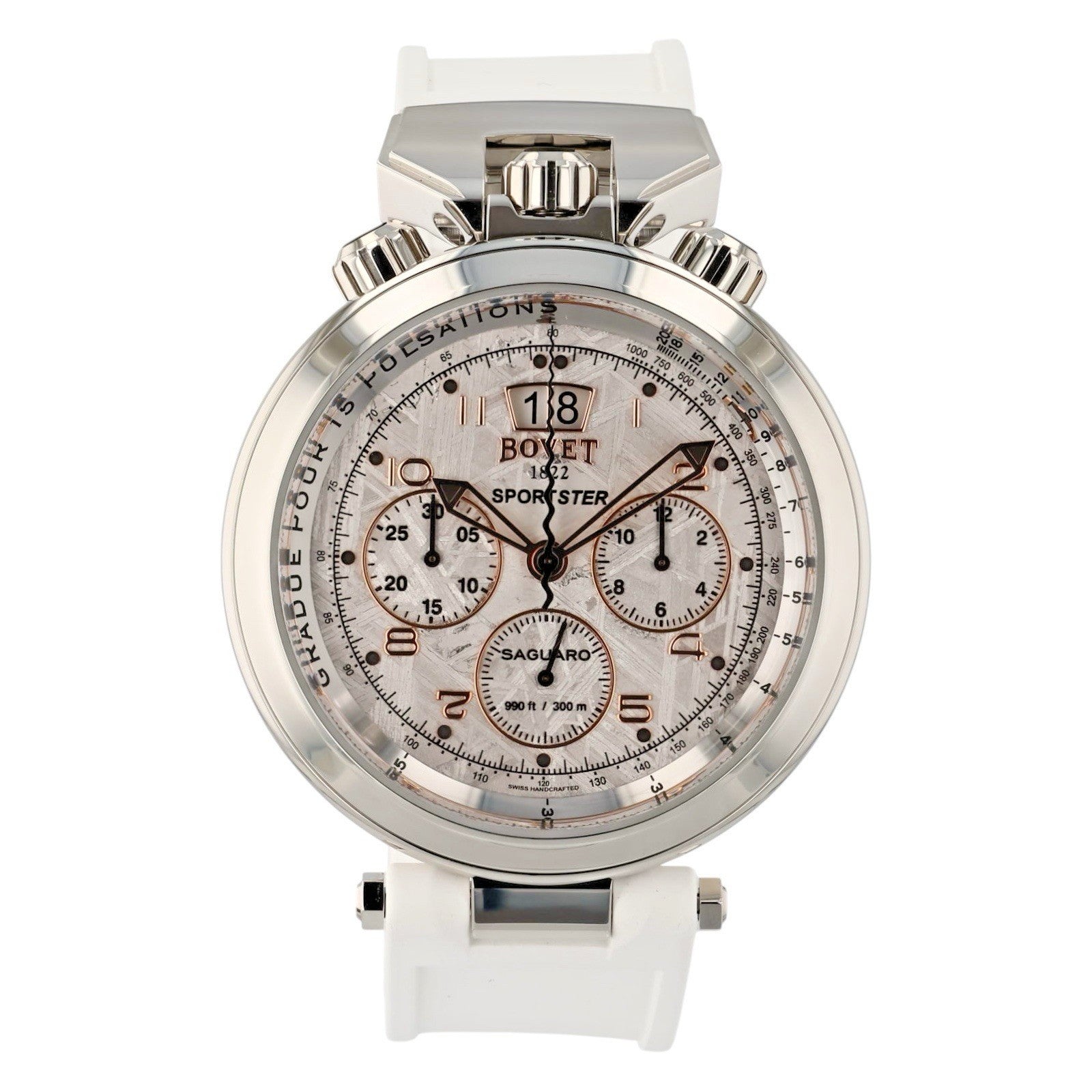 NEW 2025 Bovet Sportster Steel Meterorite Dial 46mm Automatic Mens SP0401-MA