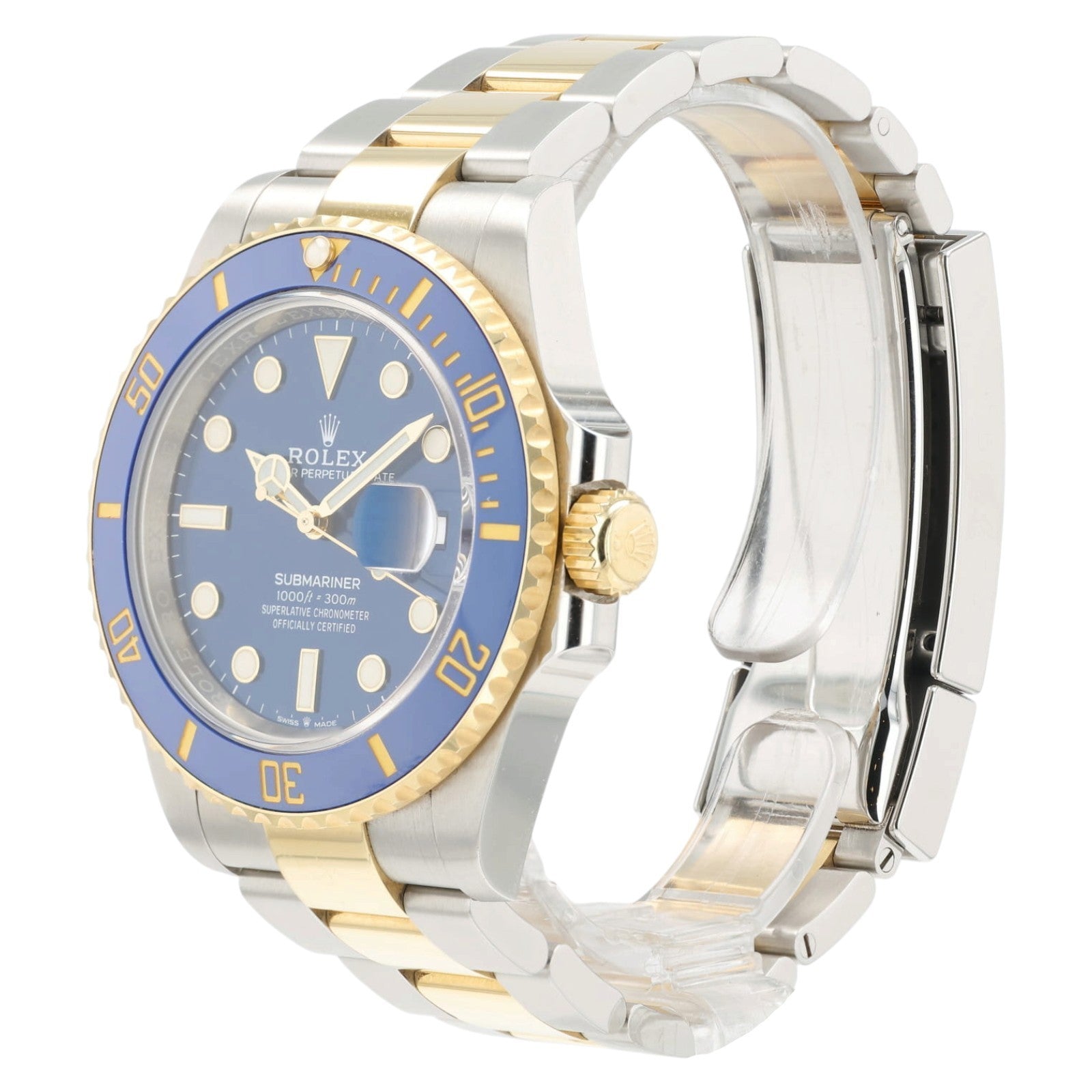 2022 Rolex Submariner Date 126613LB Blue Two-Tone 18K Steel 41mm Box Papers