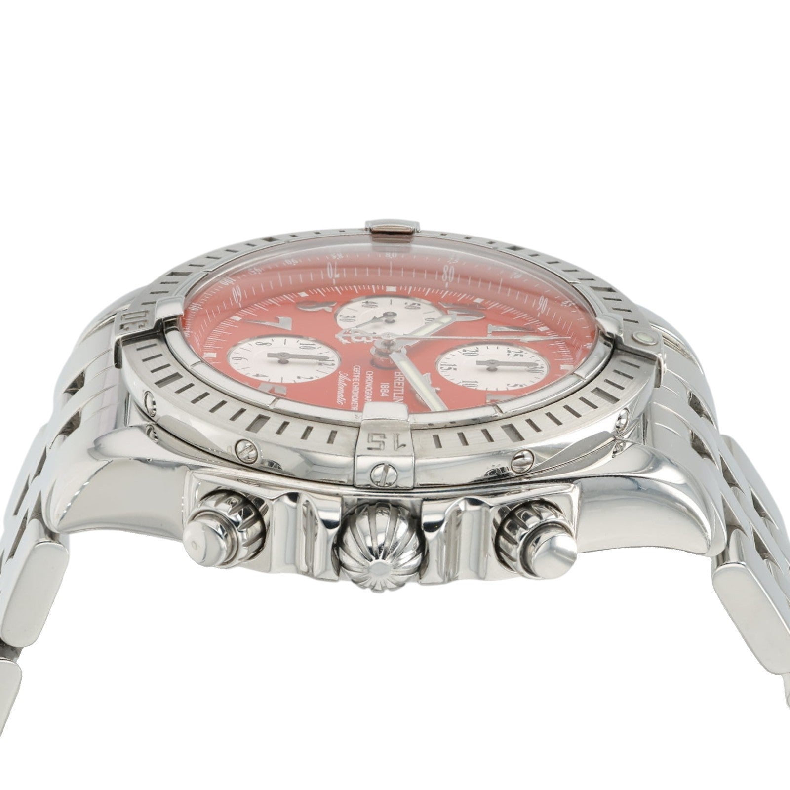 Breitling Chronomat Evolution Red Dial Stainless Steel 43mm Auto Mens A13356