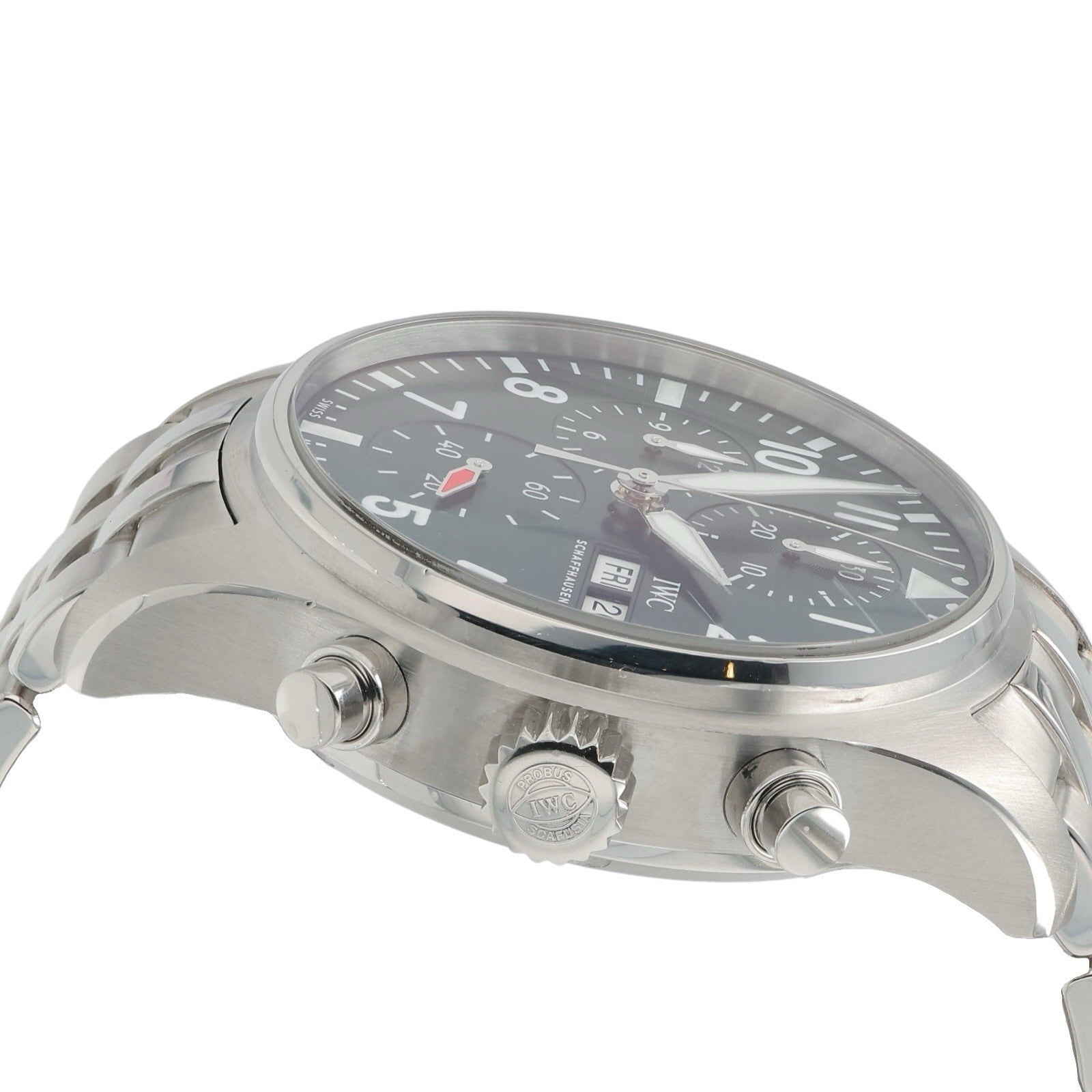 IWC Pilot Chronograph Stainless Steel Green Dial 41mm Automatic Watch IW388104