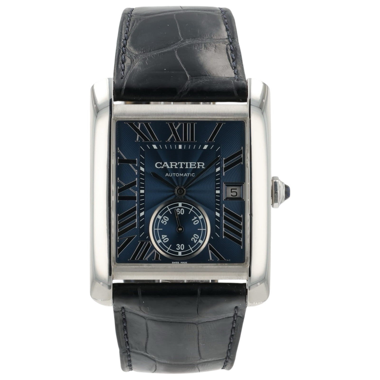 Cartier Tank MC Blue Dial Stainless Steel 44x34mm Automatic Men’s Watch WSTA0010