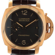 Panerai Luminor 18k Rose Gold Brown Dial 42mm Automatic Men’s Watch PAM00393