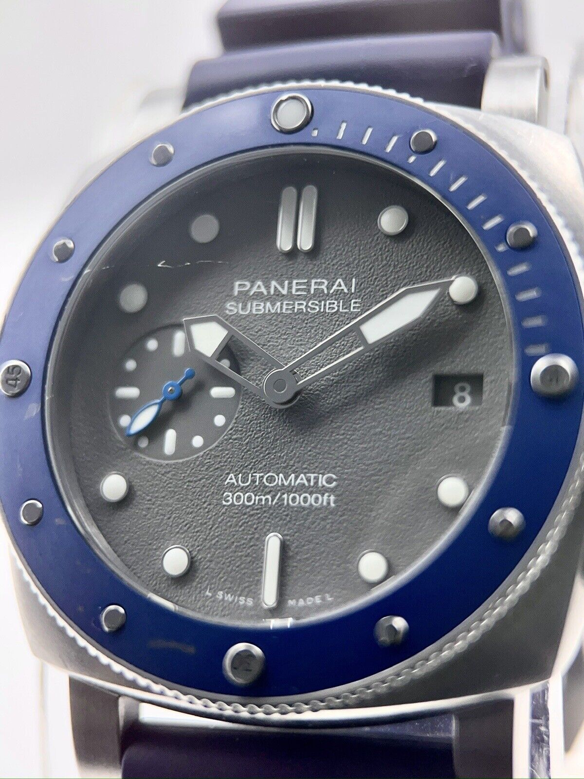 Panerai Luminor Submersible Blue Dial Ref PAM00959 42mm Automatic Mens Watch B&P