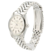 Rolex Date Silver Dial Stainless Steel 34mm Automatic Movement Mens Watch 1500