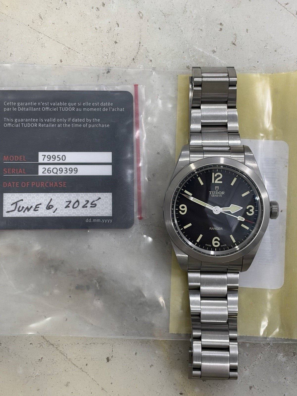 2025 Tudor Ranger 39mm Stainless Steel 79950 Black Dial Automatic Watch