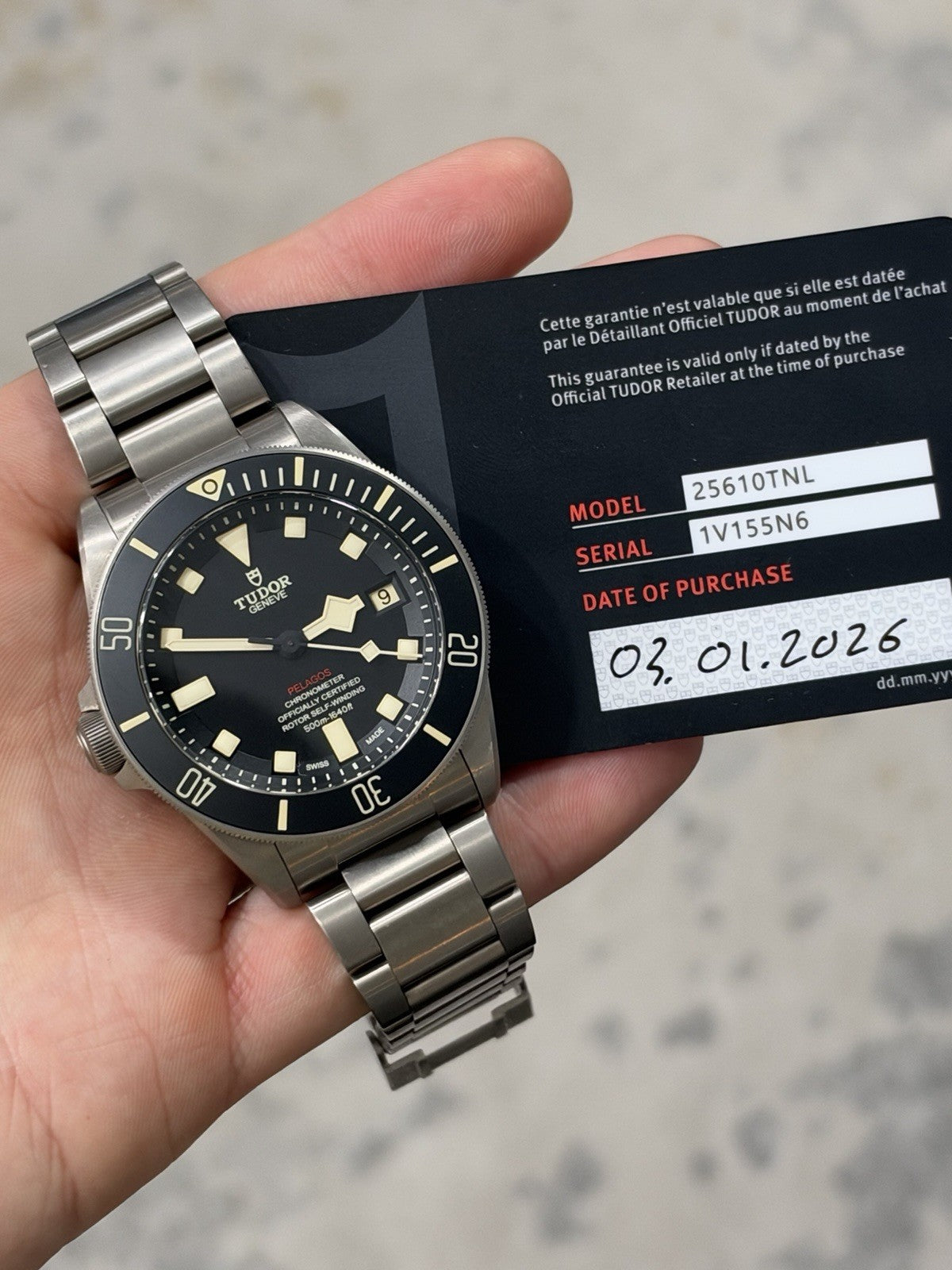2026 Tudor Pelagos LHD Mens Automatic Titanium Watch 25610TNL - B/P