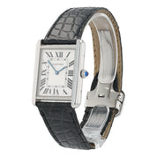 Cartier Tank Solo Silver Dial Stainless Steel 27mm Quartz Men’s Watch 2715