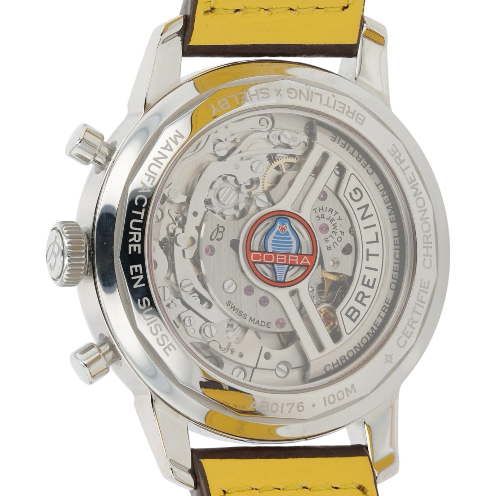 Breitling Top Time Stainless Steel Blue Dial 41mm Automatic Mens Watch AB0176