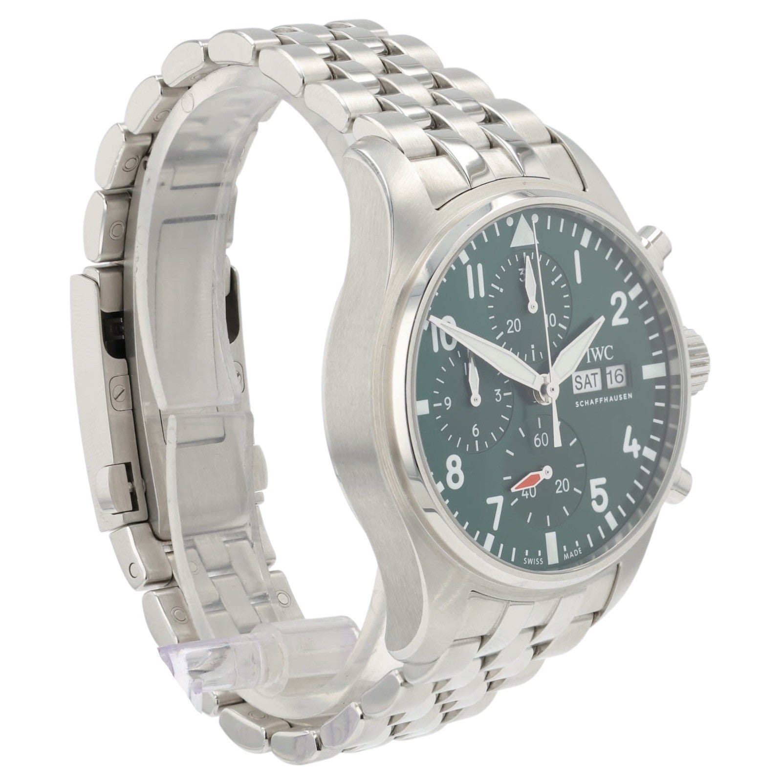 IWC Pilot Chronograph Green Dial Stainless Steel 41mm Automatic Men’s IW388104