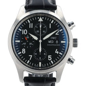 IWC Pilot Chronograph Stainless Steel Black Dial 42mm Automatic Mens IW371701
