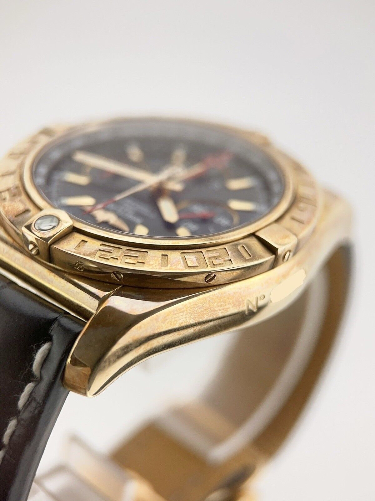 Breitling Chronomat 44 GMT 18k Rose Gold Black Automatic Men’s Watch HB0421