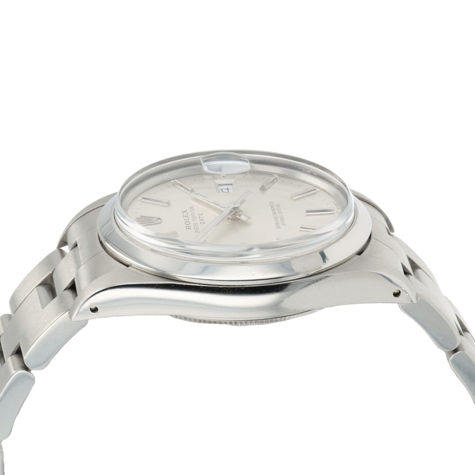 Rolex Date Silver Dial Stainless Steel 34mm Automatic Movement Mens Watch 15000