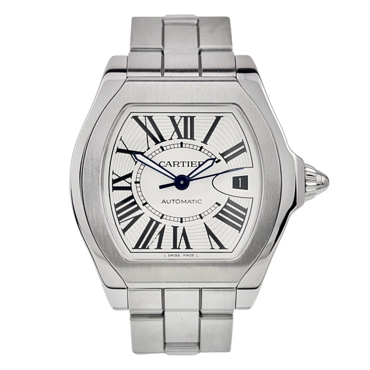 Cartier Roadster Stainless Steel White Dial 40mm Automatic Men’s Watch W6206017