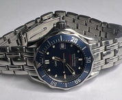 Omega Seamaster Ladies 300M Quartz Movement Watch Blue Dial Ref. 596.1505