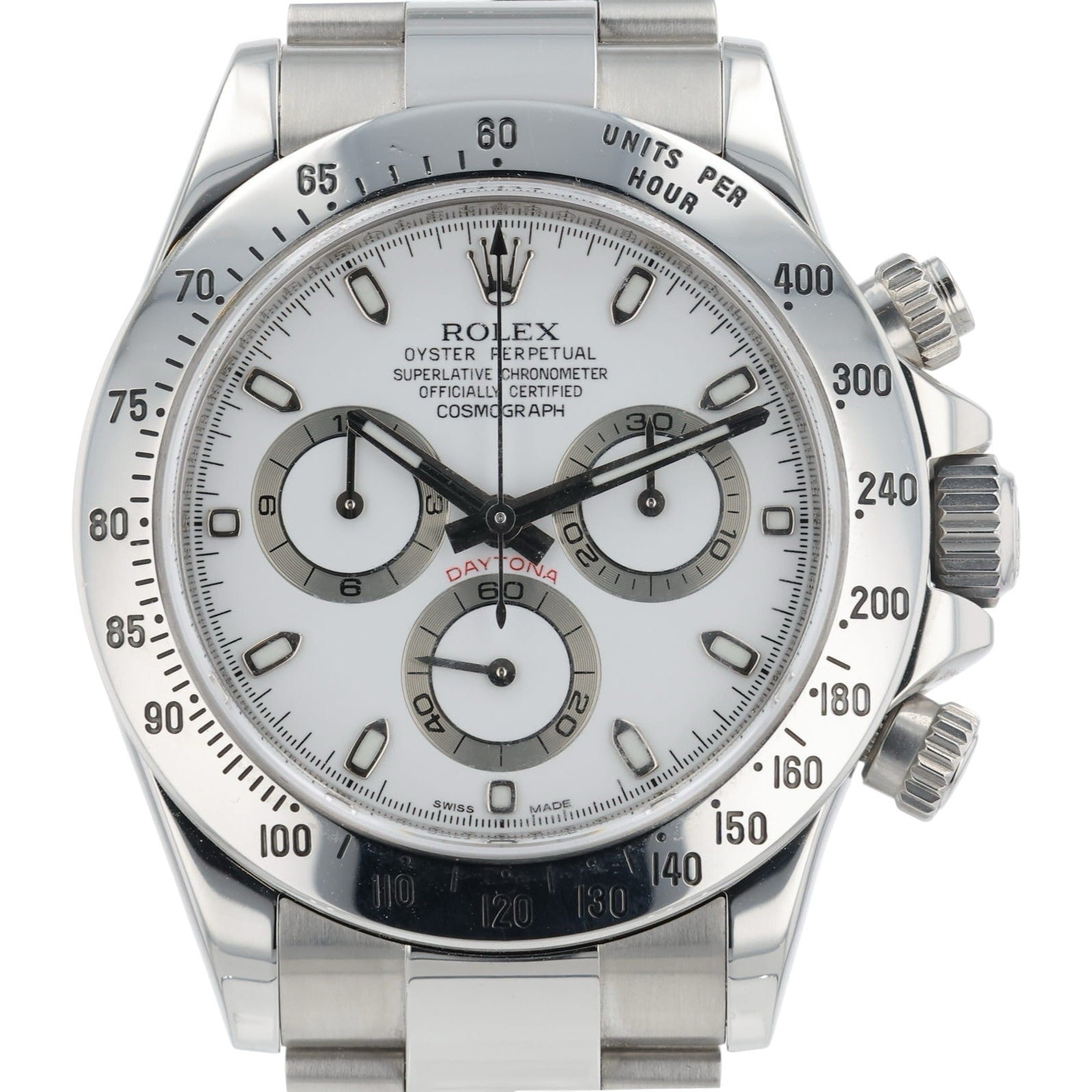 Rolex Daytona Stainless Steel White Dial 40mm Automatic Movement Men’s 116520