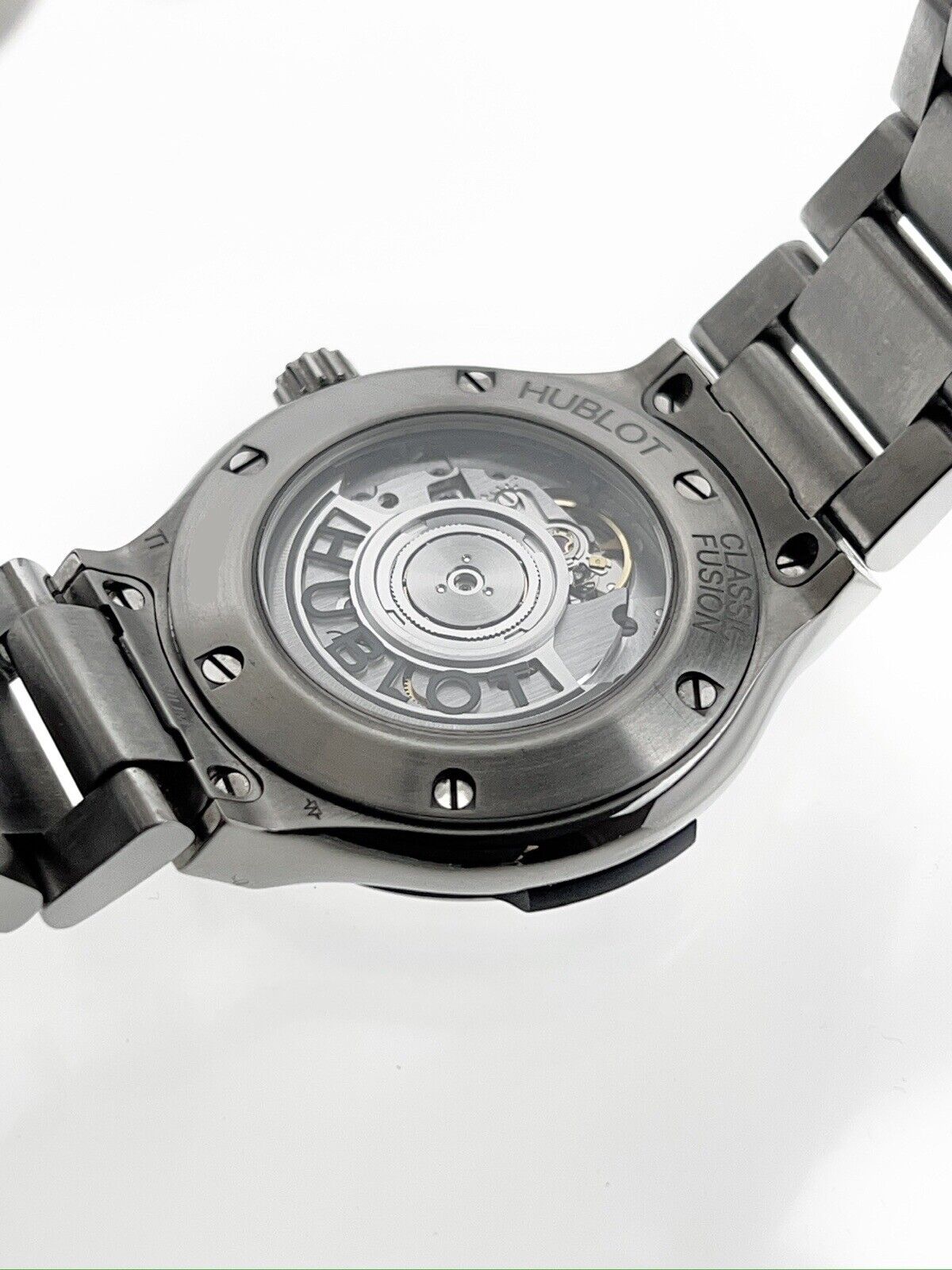 Hublot Classic Fusion Titanium 585.NX.7170.NX Titanium Casing Blue Dial