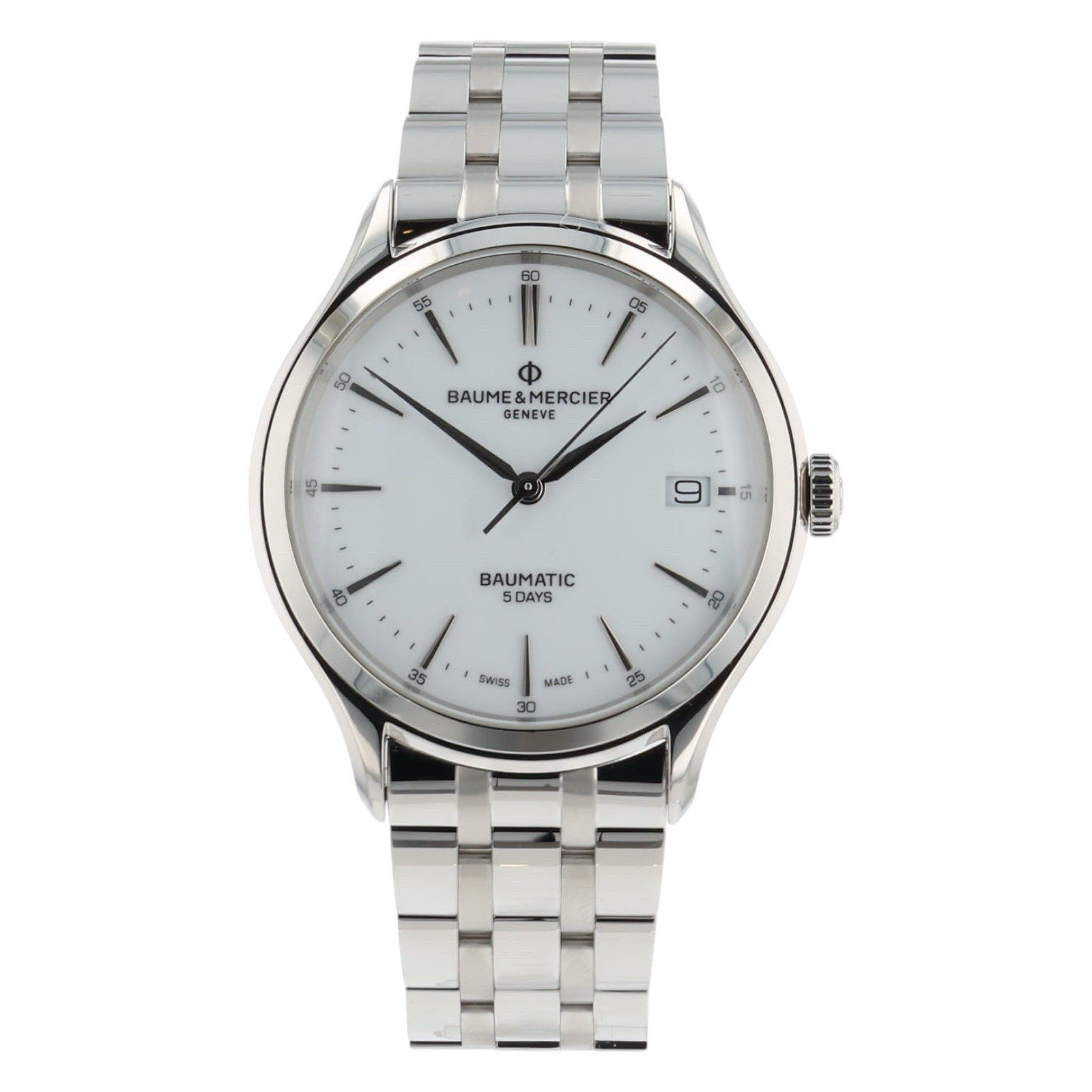 Baume & Mercier Clifton Stainless Steel White Dial 40mm Automatic Mens M0A10398