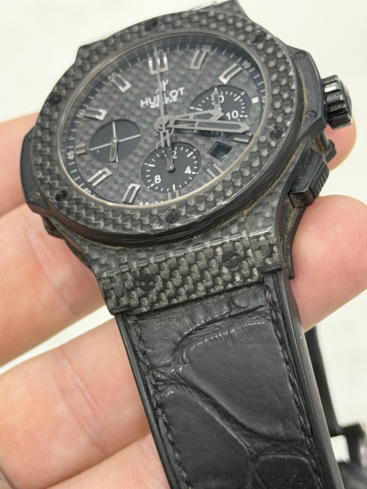 Hublot Big Bang 301.QX.1740.GR 44mm Carbon Black Dial Auto Watch - FOR PARTS