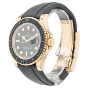 Rolex Yacht-Master Oysterflex Black Dial 18k Rose Gold 40mm Auto Men’s 116655
