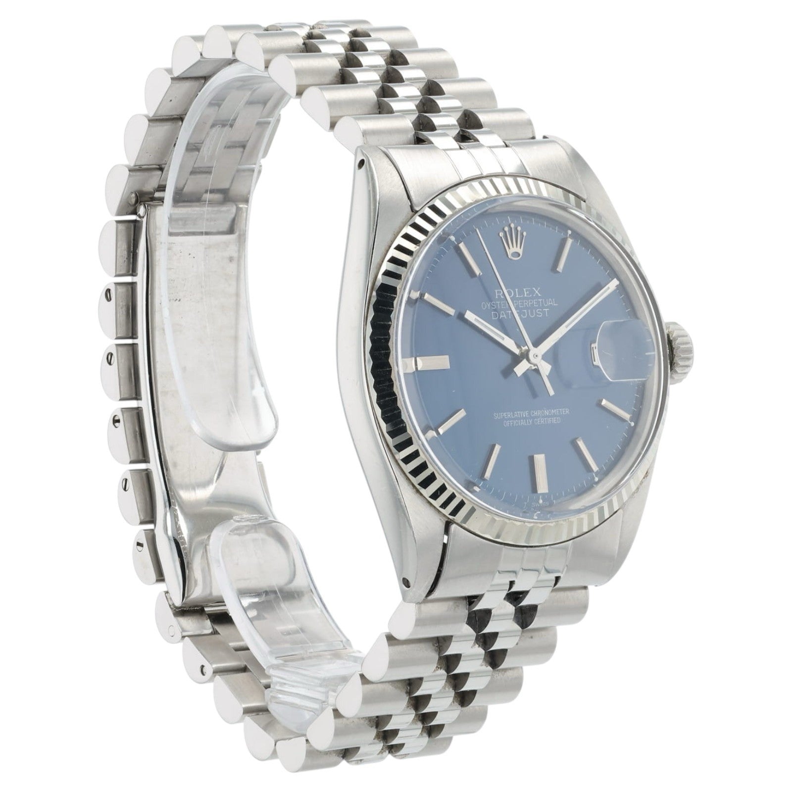 Rolex Datejust Blue Dial Stainless Steel 36mm Automatic Men's Watch 1601