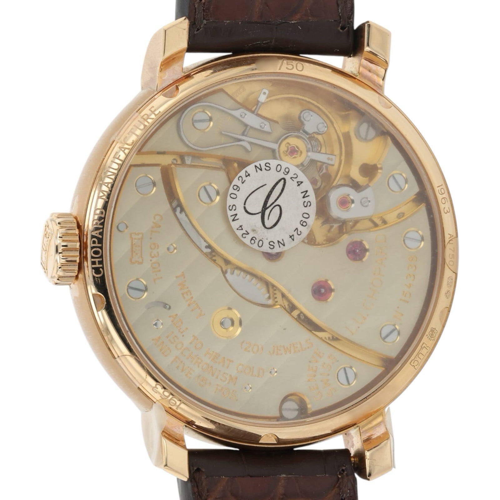 Chopard L.U.C White Dial 18k Rose Gold 44mm Manual Wind Men’s Watch 161963