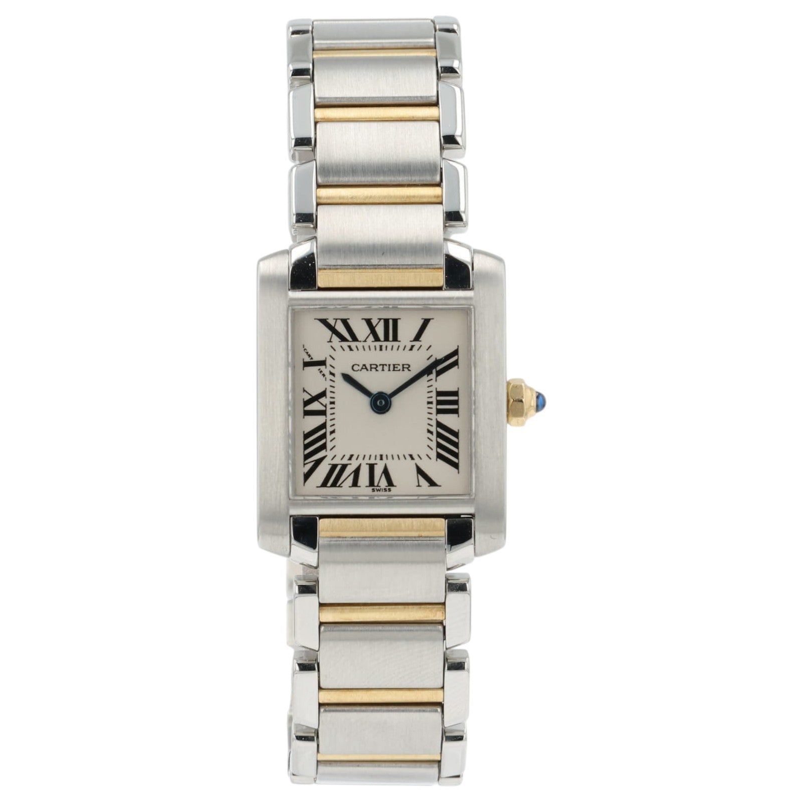 Cartier Tank Francaise Silver Color Dial Gold & Steel 20mm Quartz W51007Q4