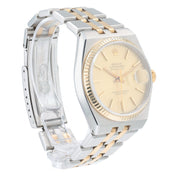 Rolex Oysterquartz Steel & Gold Champagne Dial 36mm Quartz Movement Mens 17013