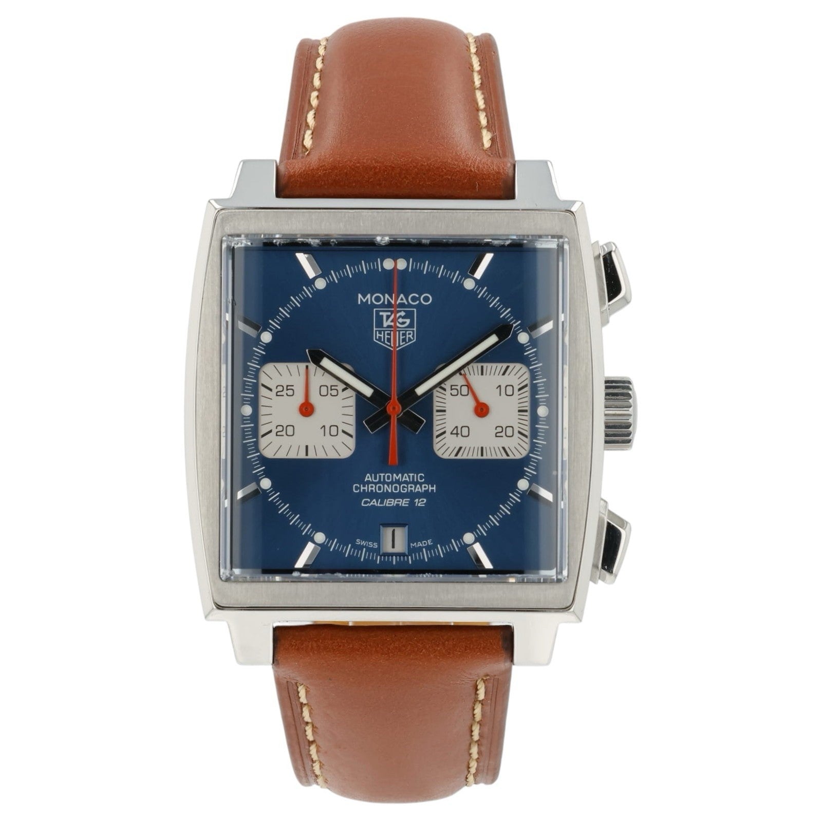 Tag Heuer Monaco Blue Dial Stainless Steel 39mm Automatic Men’s Watch CAW2111