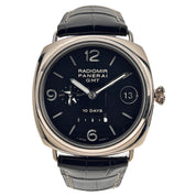 Panerai Radiomir 10 Day GMT PAM00235 Mens Automatic Watch 18k White Gold W/ Box