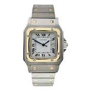 Cartier Santos Gold & Steel White Dial 29mm Automatic Men's Watch 2961