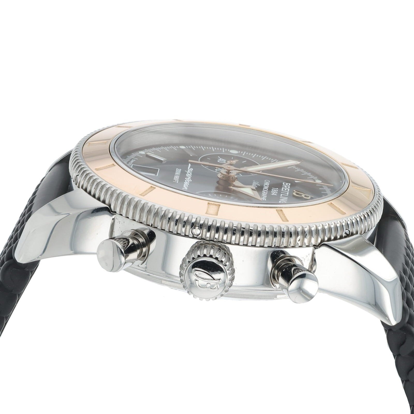 Breitling Superocean Steel & Gold Black Dial 44mm Automatic Mens Watch U23370