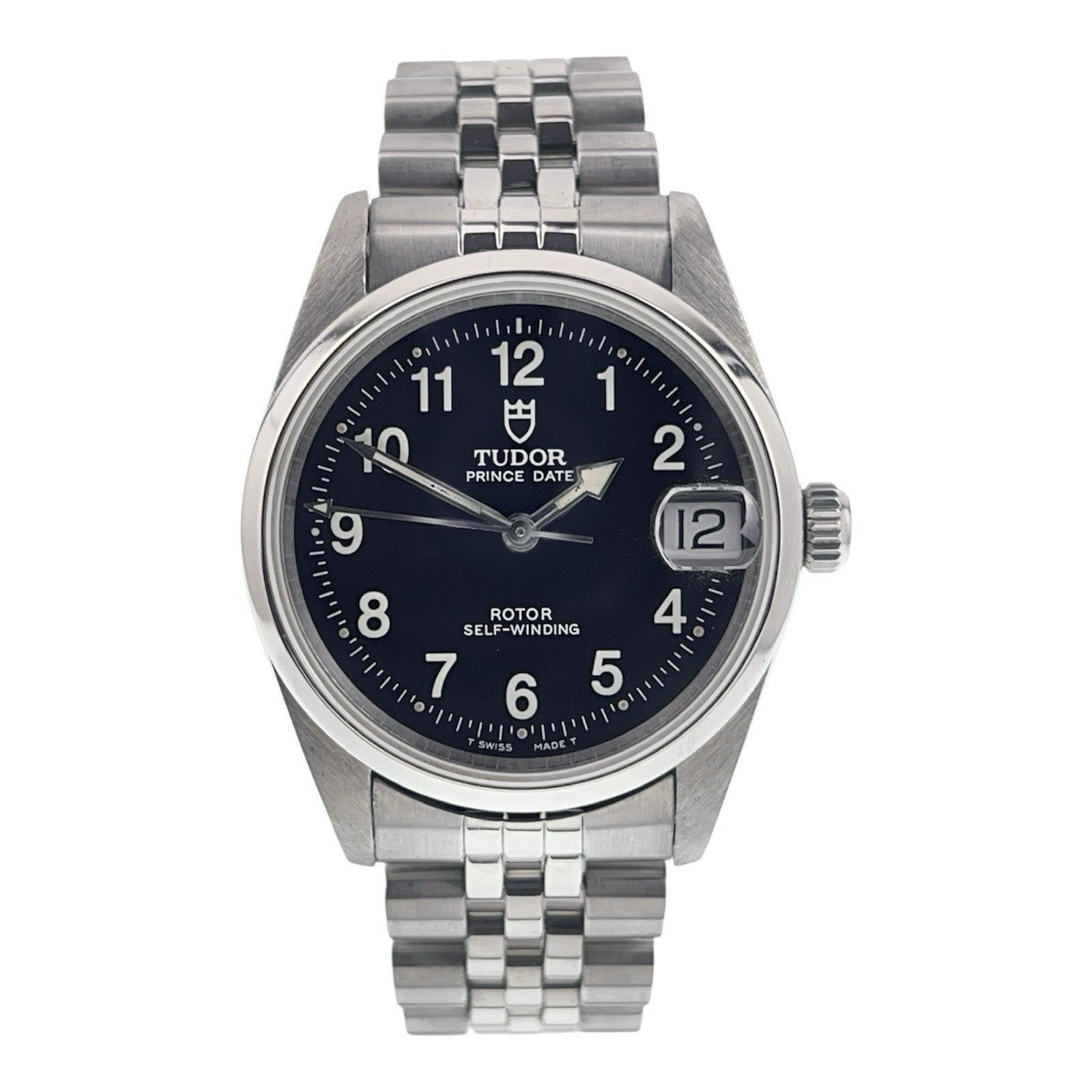 Tudor Prince Date Stainless Steel Black Dial 32mm Automatic Unisex Watch 72000