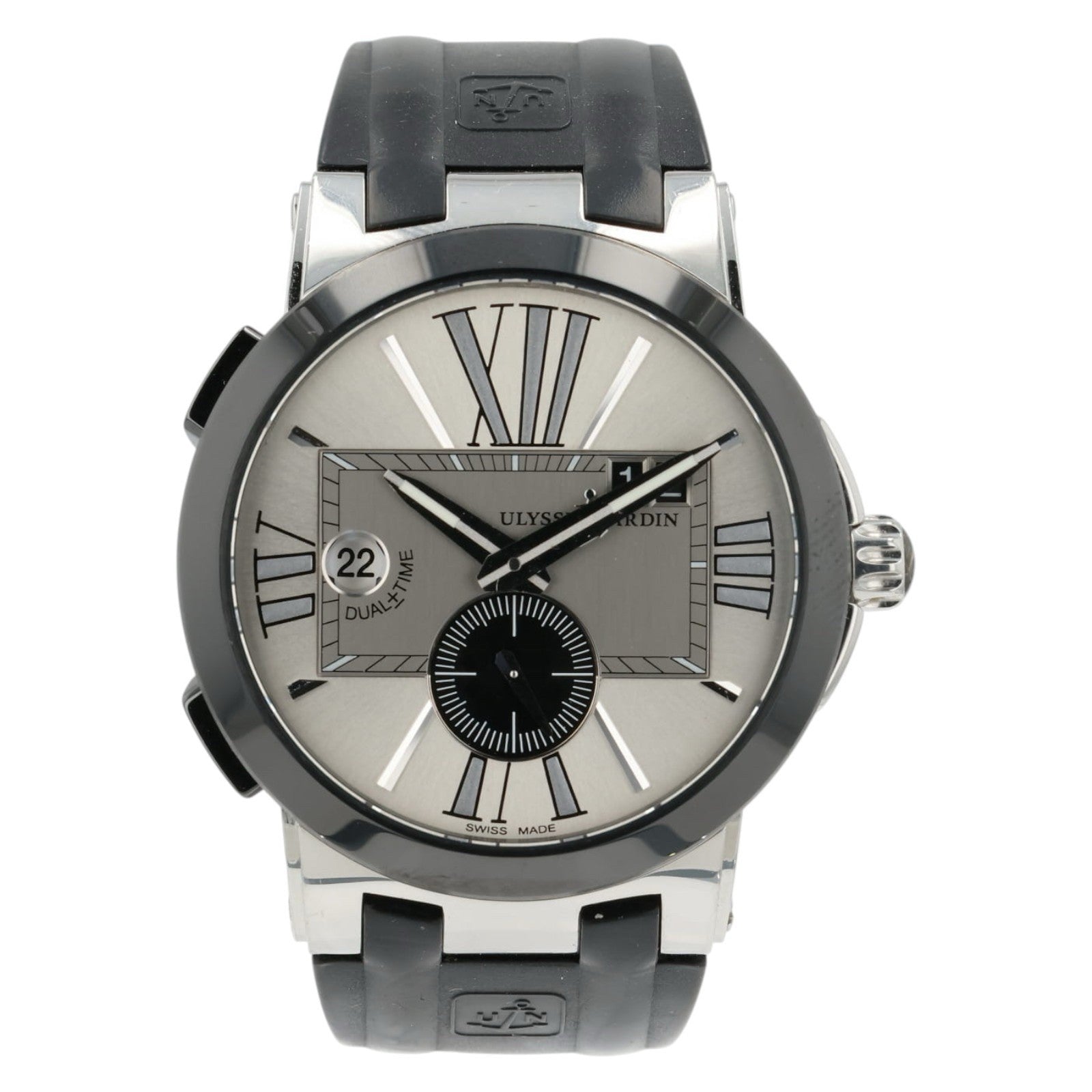 Ulysse Nardin Executive Dual Time Silver Dial Steel 43mm Automatic Men’s 243-00