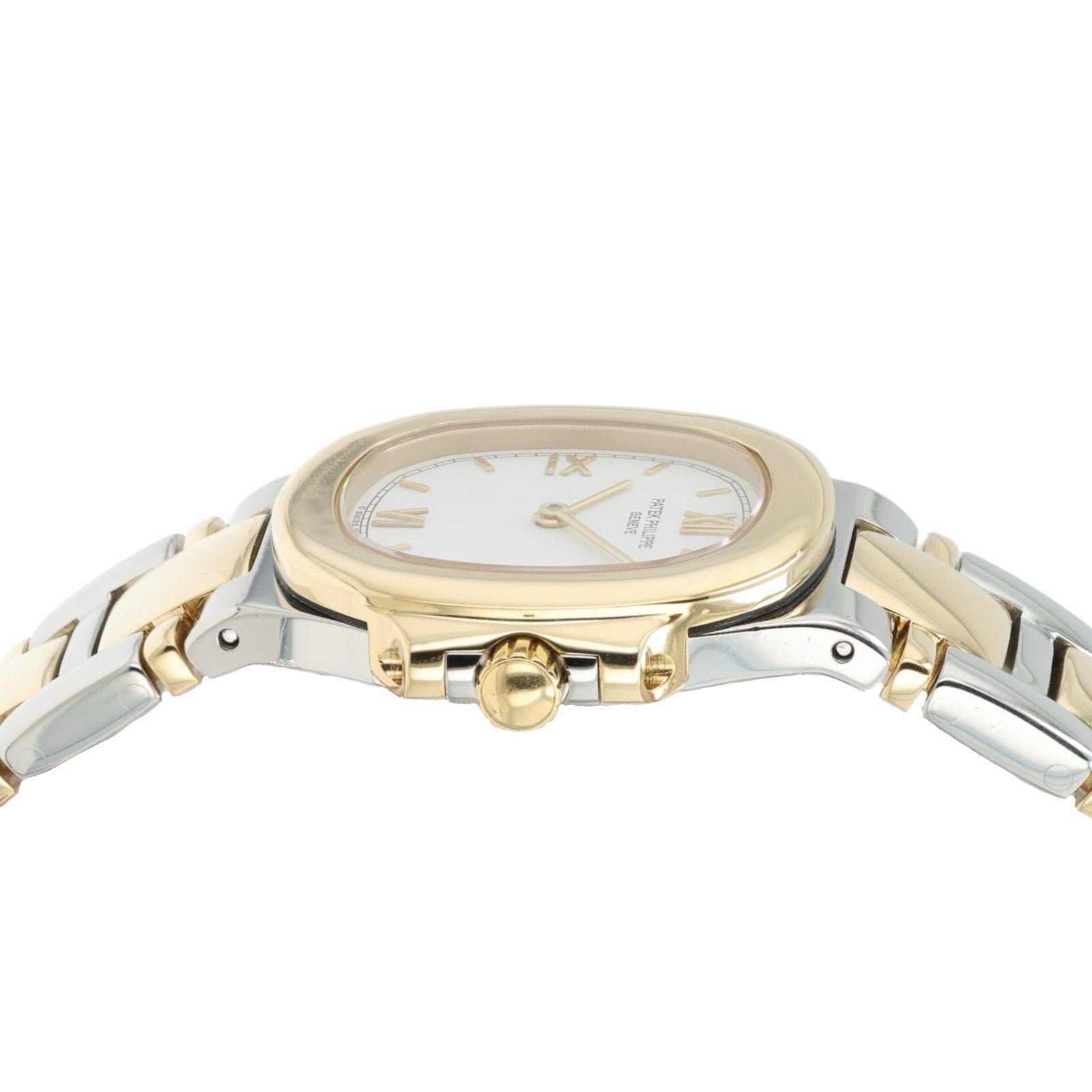 Patek Philippe Nautilus White Dial 18k Yellow Gold & Steel 27mm Quartz 4700-61