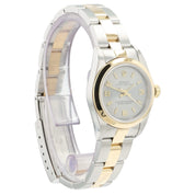 Rolex Oyster Silver Dial 18k Yellow Gold & Steel 24mm Automatic Women's 76183