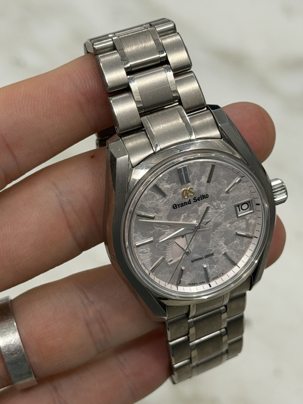 Grand Seiko Heritage Collection “Shunbun” Pink Dial Titanium Watch SBGA413