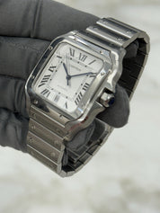 Cartier Santos Stainless Steel Silver Dial 39mm Automatic Men's Watch WSSA0018