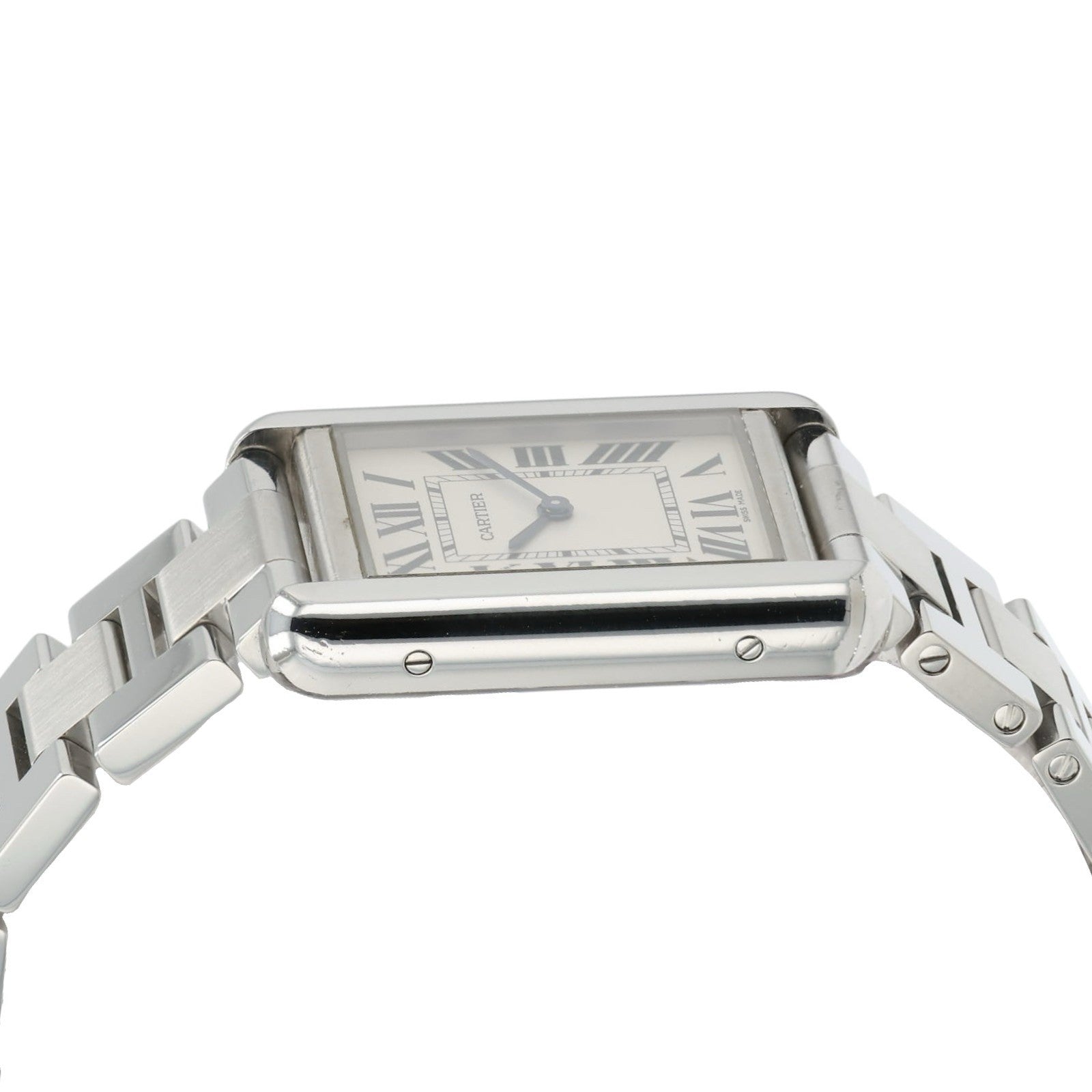 Cartier Tank Solo Silver Dial Stainless Steel 24mm Quartz Women's Watch W5200013