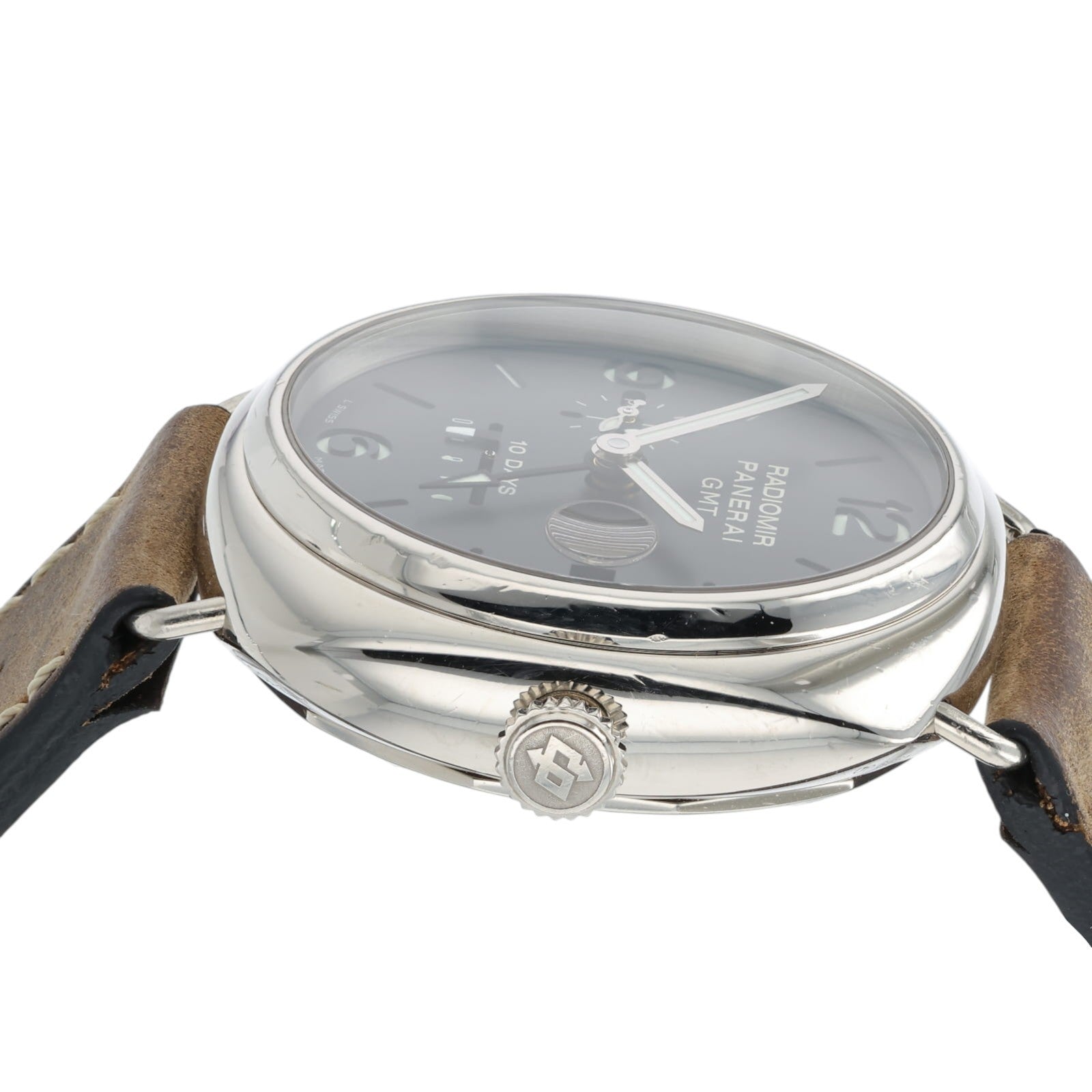 Panerai Radiomir 10 Days GMT Black Dial 45mm 18k White Gold Automatic PAM00235